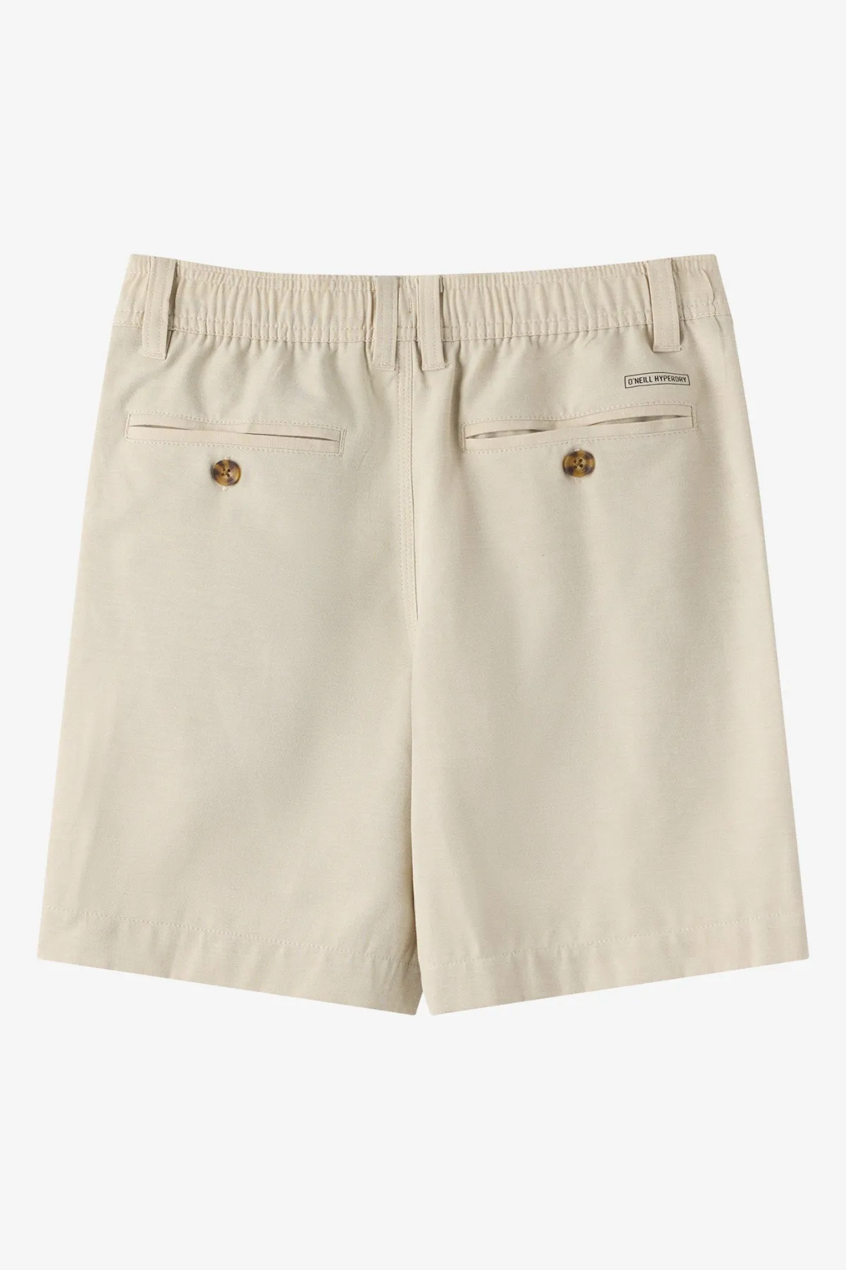 Bottoms^O'Neill Boy's Reserve Light Check Elastic Waist 16"'' Hybrid Shorts - | lt khaki