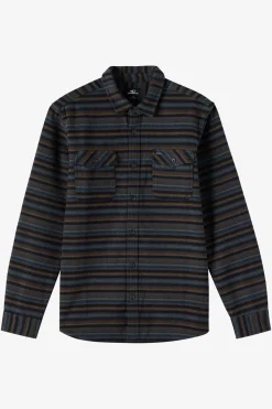 Tops^O'Neill Boy's Richmond Flannel Ls Shirt Long Sleeve Shirt - | graphite