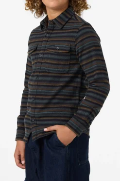 Tops^O'Neill Boy's Richmond Flannel Ls Shirt Long Sleeve Shirt - | graphite