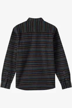 Tops^O'Neill Boy's Richmond Flannel Ls Shirt Long Sleeve Shirt - | graphite