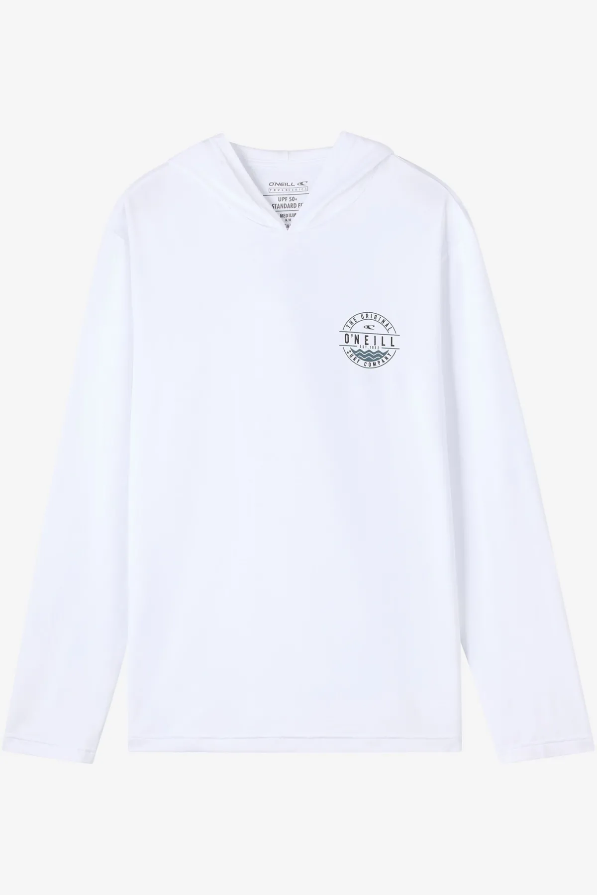 Tops^O'Neill Boy's TRVLR Upf Hooded Ls - Blaze Long Sleeve Pullover - | white