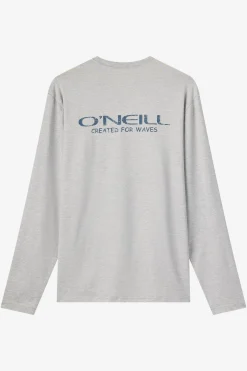 Tops^O'Neill Boy's TRVLR Upf Ls - Stacked Long Sleeve Pullover - | heather grey