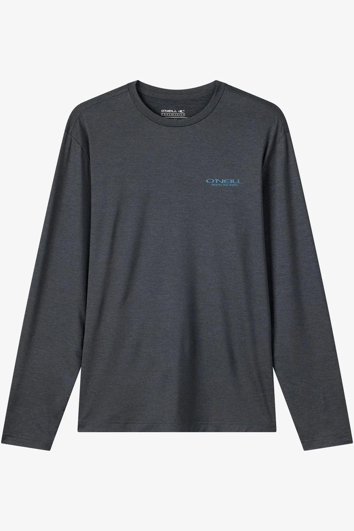 Tops^O'Neill Boy's TRVLR Upf Ls - Stacked Long Sleeve Pullover - | hthr black