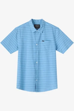 Tops^O'Neill Boy's TRVLR Upf Traverse Stripe Shirt - | blue fade