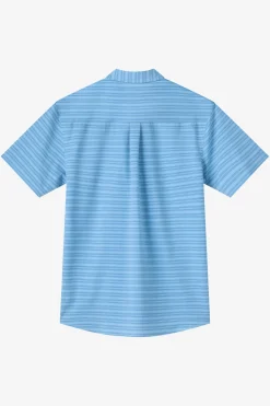 Tops^O'Neill Boy's TRVLR Upf Traverse Stripe Shirt - | blue fade