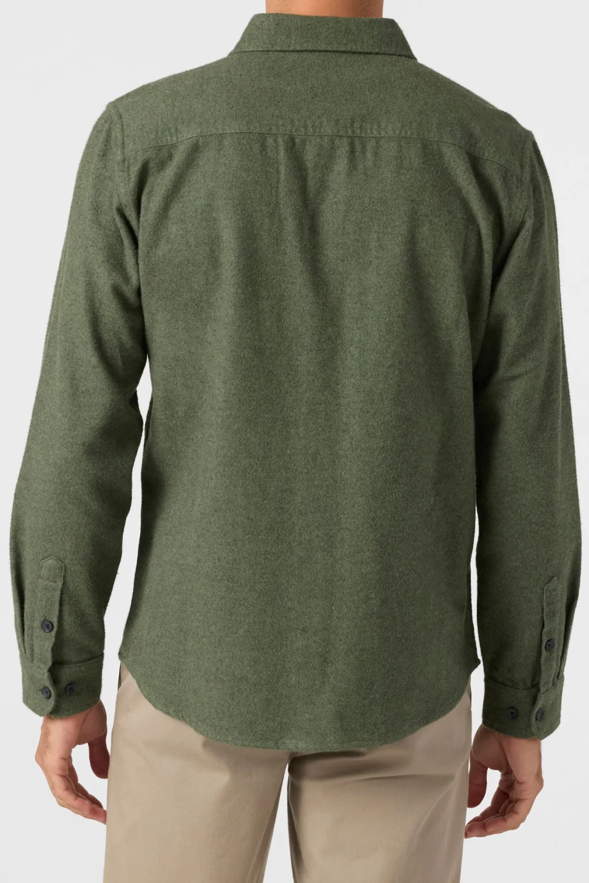 Shirts & Flannels^O'Neill Breakwater Solid Flannel Standard Fit Long Sleeve Shirt - | dark olive