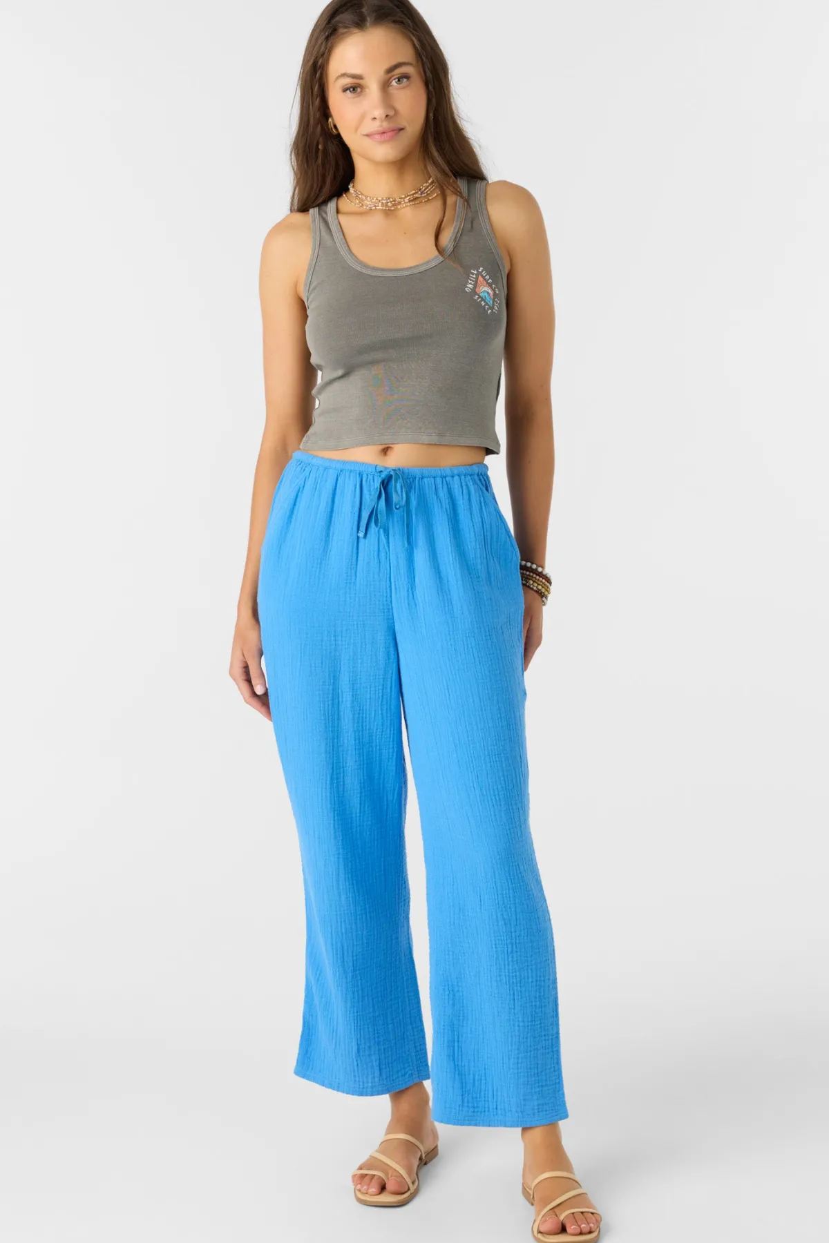 Bottoms^O'Neill Brenda Crinkle Double Gauze Beach Pants regatta