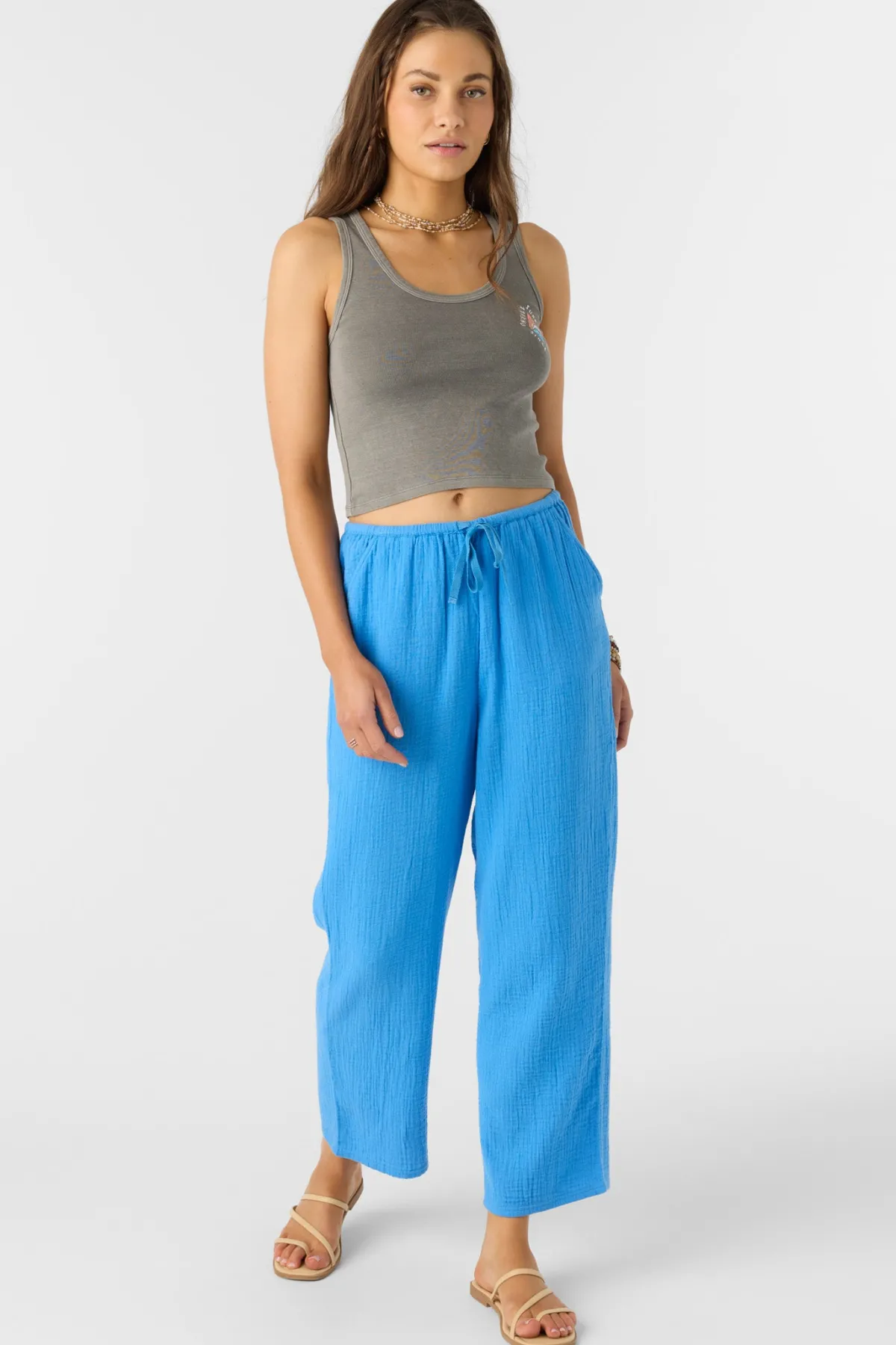Bottoms^O'Neill Brenda Crinkle Double Gauze Beach Pants regatta
