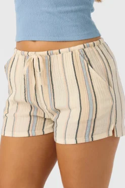 Bottoms^O'Neill Brenda Stripe Beach Shorts - | tapioca