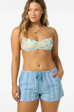 Bottoms|Matching Sets^O'Neill Brenda Waves Stripe Beach Shorts chambray blue