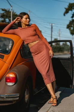 Bottoms^O'Neill Brennan Midi Skirts - | cedar wood