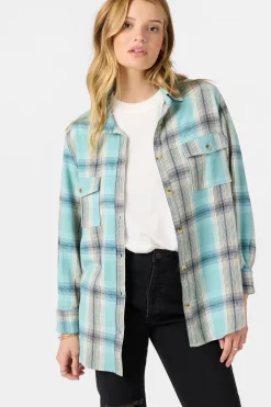 Tops^O'Neill Brooks Flannel Long Sleeve Top - | nile blue