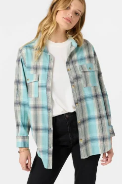 Tops^O'Neill Brooks Flannel Long Sleeve Top - | nile blue