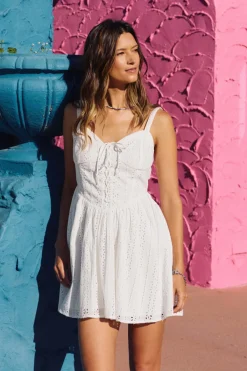 New Arrivals|Dresses^O'Neill Camden Embroidered Mini Dress Short Dress - | white