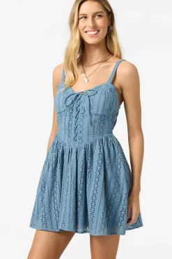 New Arrivals|Dresses^O'Neill Camden Embroidered Mini Dress Short Dress - | provincial blue