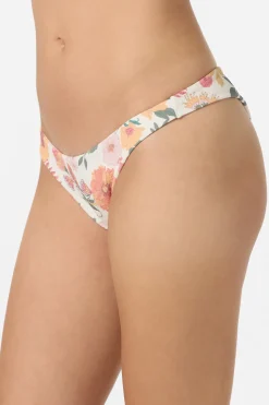 Bikini Bottoms^O'Neill Camellia Floral Hermosa Skimpy Bottoms - | vanilla