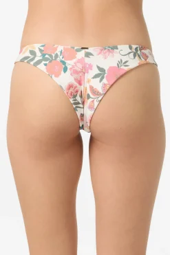 Bikini Bottoms^O'Neill Camellia Floral Hermosa Skimpy Bottoms - | vanilla