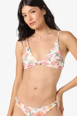 Bikini Tops^O'Neill Camellia Floral Pismo Bralette Top - | vanilla