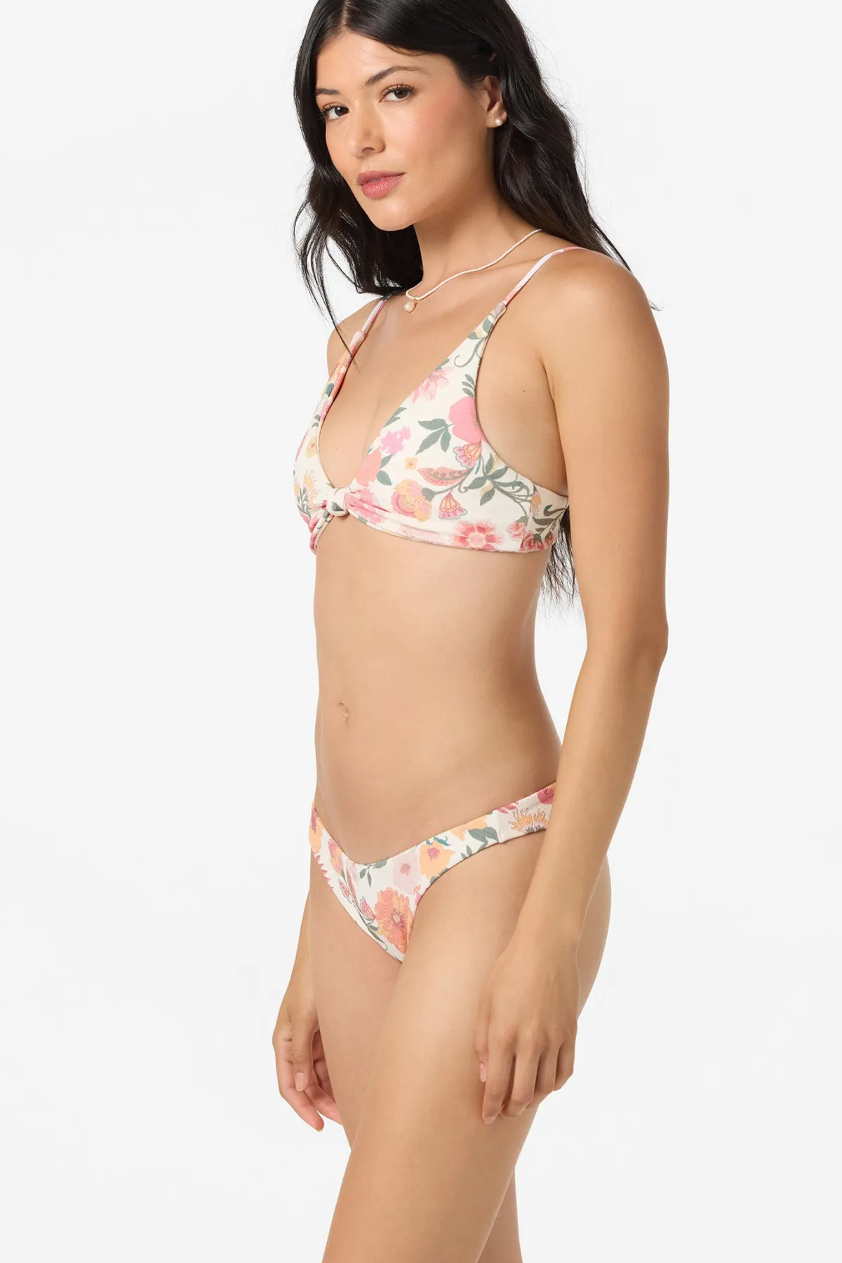 Bikini Tops^O'Neill Camellia Floral Pismo Bralette Top - | vanilla