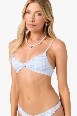 New Arrivals|Bikini Tops^O'Neill Catamaran Plaid Malibu Bralette Top - | azurine
