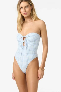 One-Pieces|New Arrivals^O'Neill Catamaran Plaid Poolside One-Piece azurine