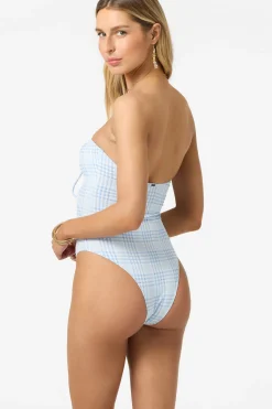 One-Pieces|New Arrivals^O'Neill Catamaran Plaid Poolside One-Piece azurine