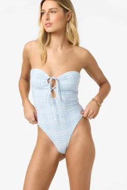 One-Pieces|New Arrivals^O'Neill Catamaran Plaid Poolside One-Piece azurine