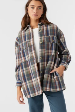 Jackets^O'Neill Chance High Pile Lined Flannel Jacket - | oil green