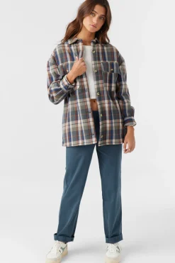 Jackets^O'Neill Chance High Pile Lined Flannel Jacket - | oil green