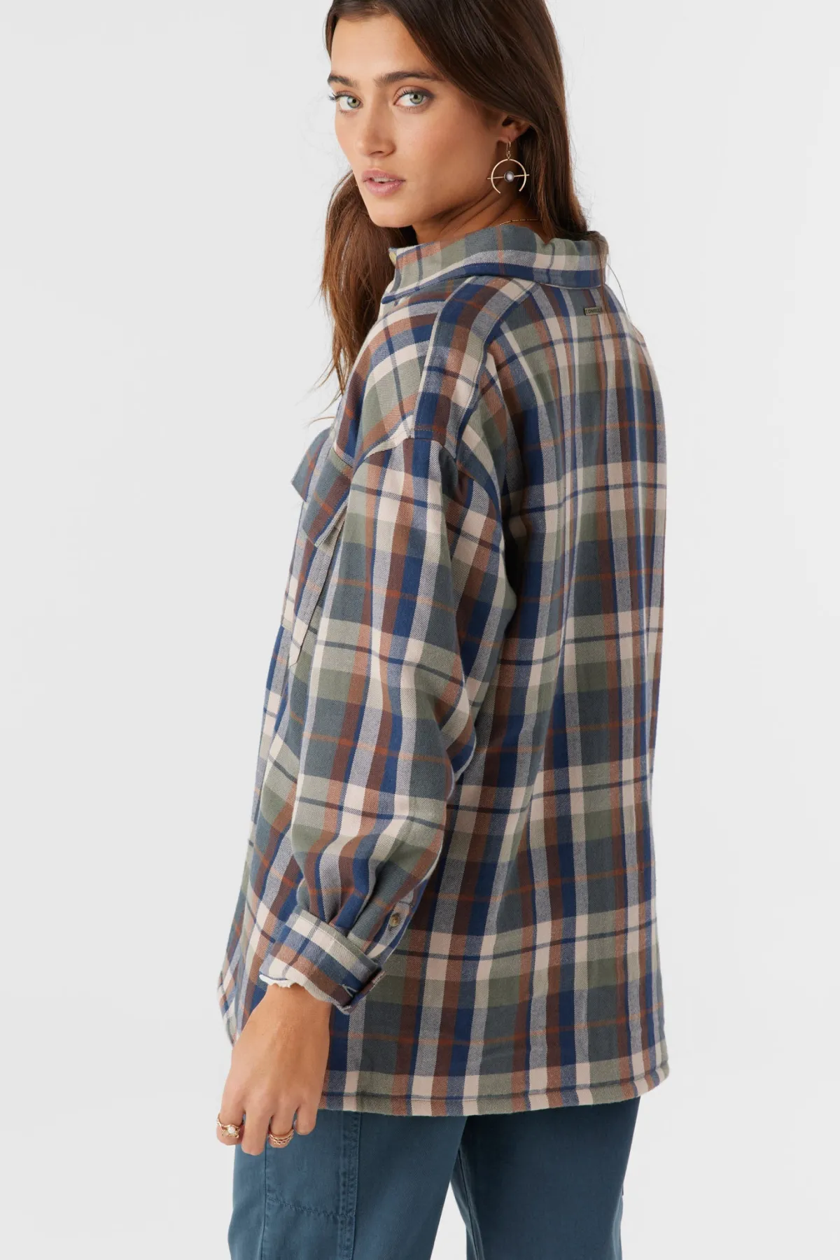 Jackets^O'Neill Chance High Pile Lined Flannel Jacket - | oil green