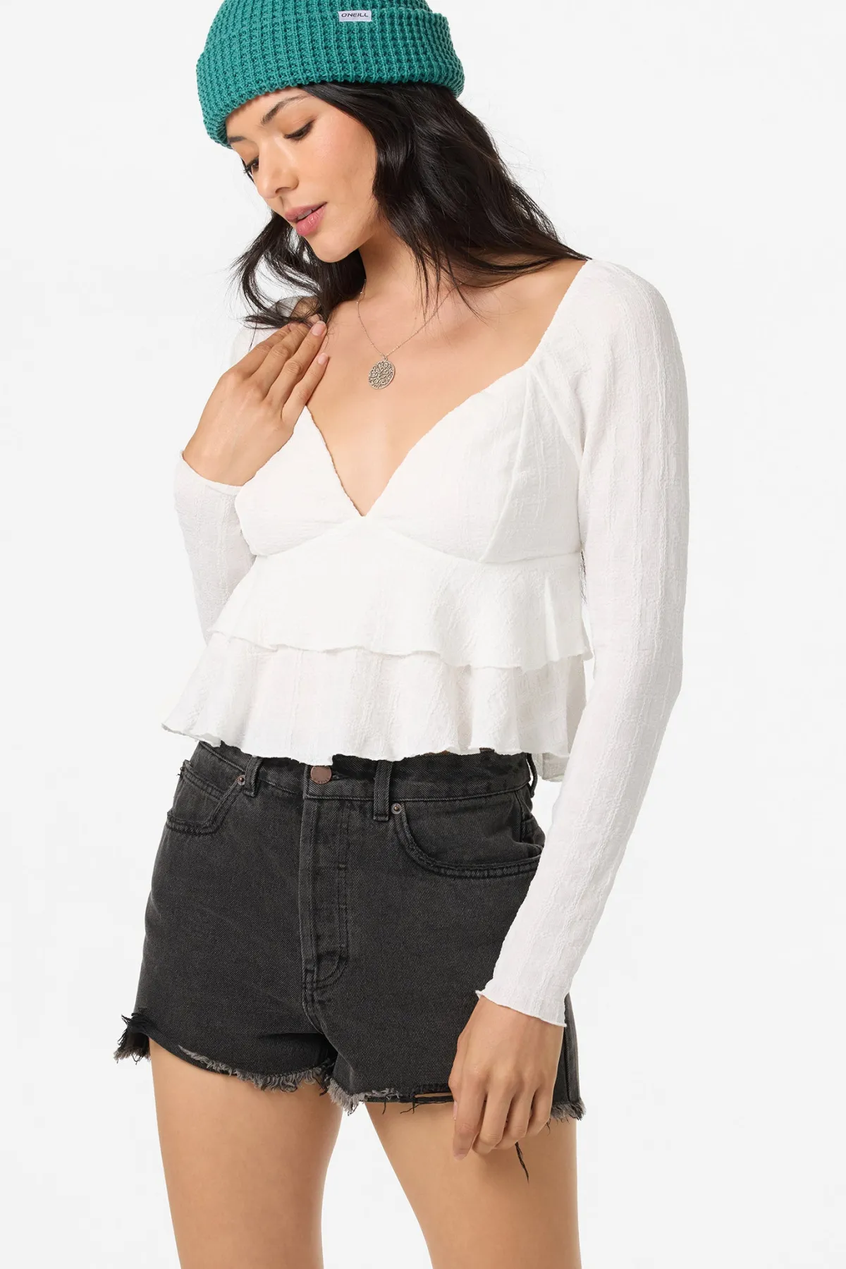 Tops^O'Neill Chloey Long Sleeve Top winter white