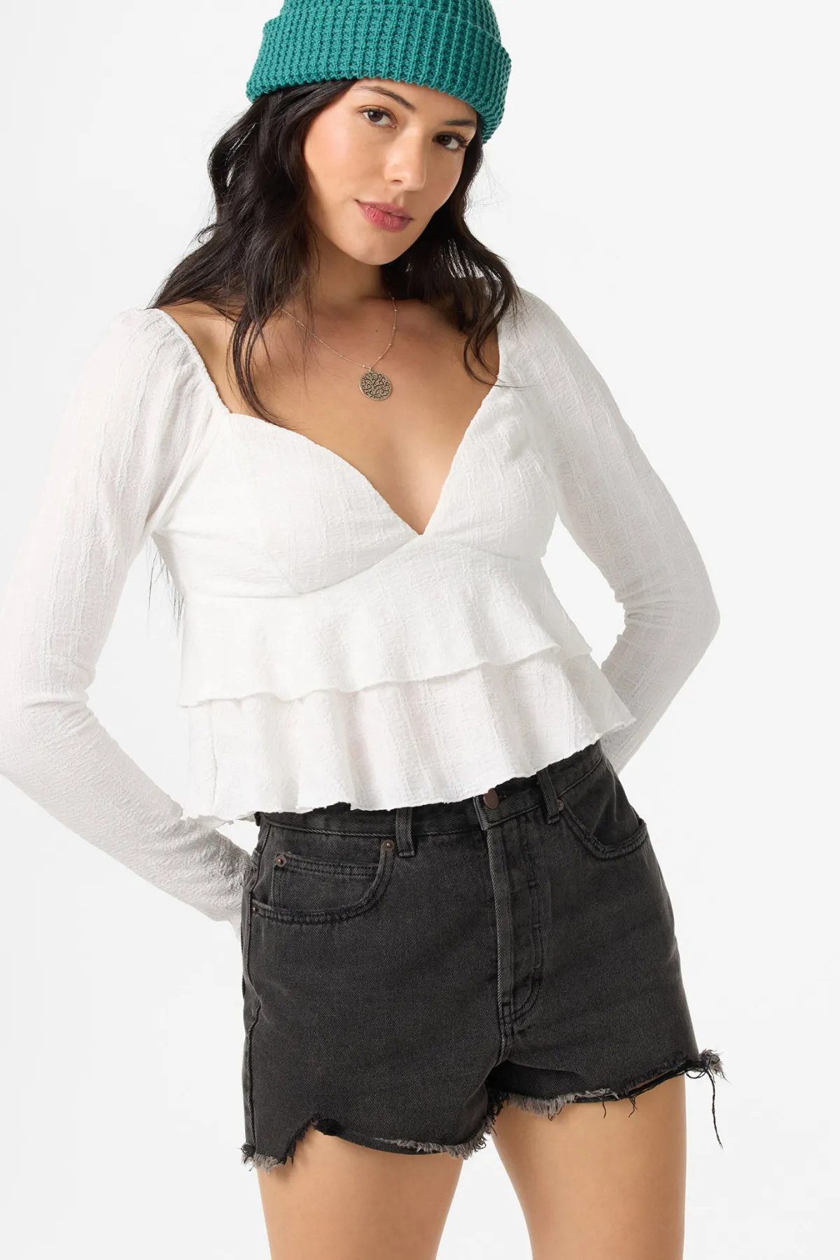 Tops^O'Neill Chloey Long Sleeve Top winter white