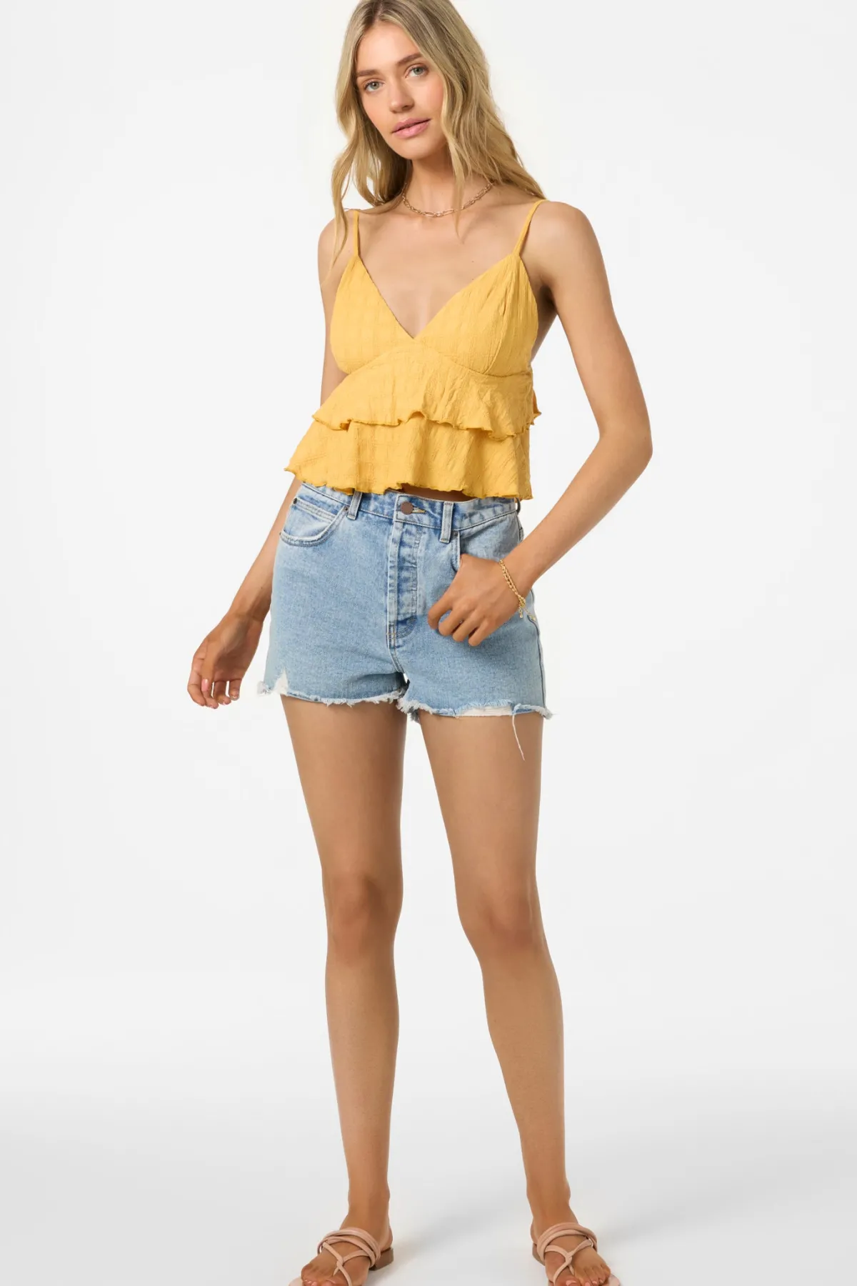 Tops^O'Neill Chloey Sleeveless Top - | bright gold