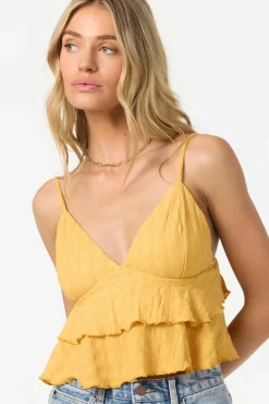 Tops^O'Neill Chloey Sleeveless Top - | bright gold