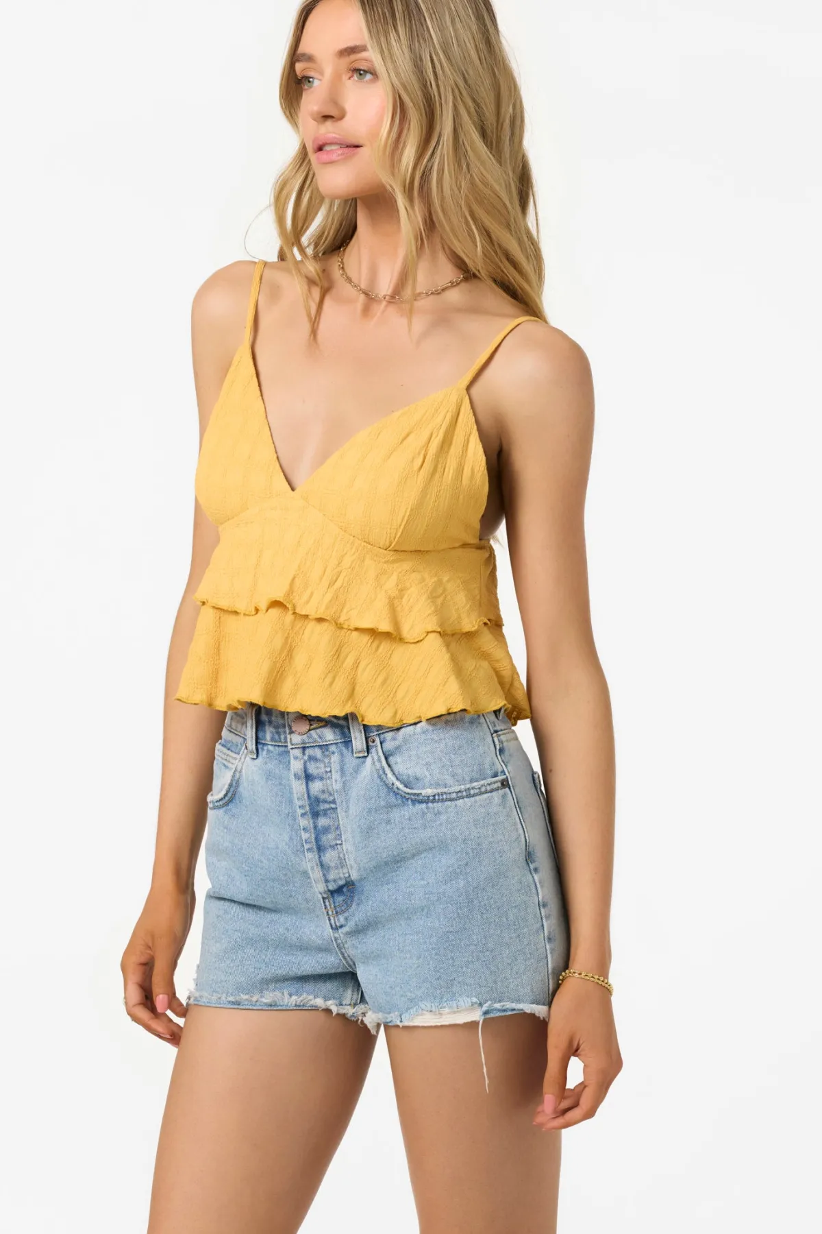 Tops^O'Neill Chloey Sleeveless Top - | bright gold