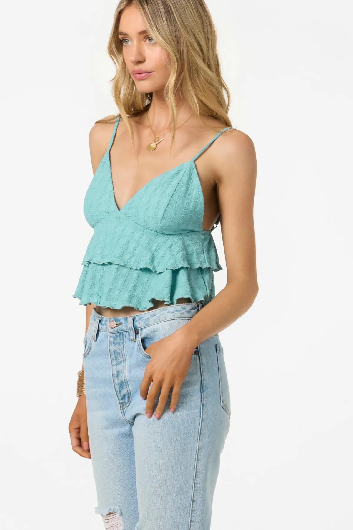 Tops^O'Neill Chloey Sleeveless Top - | nile blue