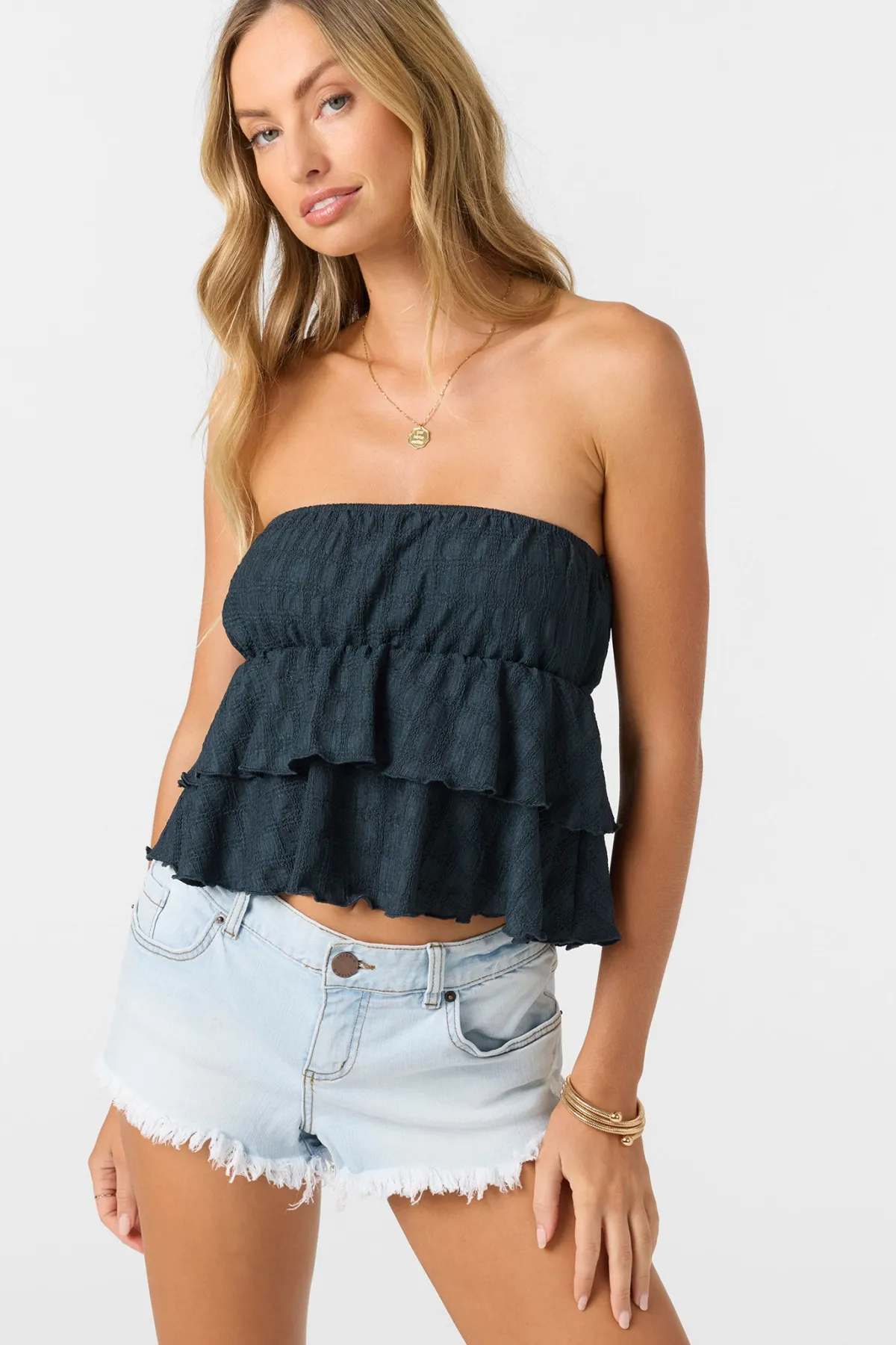 Tops^O'Neill Chloey Sleeveless Tube Top - | slate