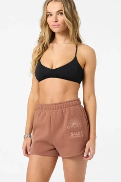 Bottoms^O'Neill Chore Break Scallop Fleece Lounge Shorts - | carob brown