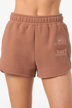 Bottoms^O'Neill Chore Break Scallop Fleece Lounge Shorts - | carob brown