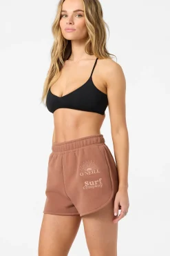 Bottoms^O'Neill Chore Break Scallop Fleece Lounge Shorts - | carob brown