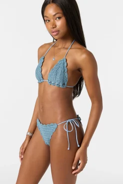 Bikini Tops^O'Neill Club House Crochet Triangle Top - | faded denim