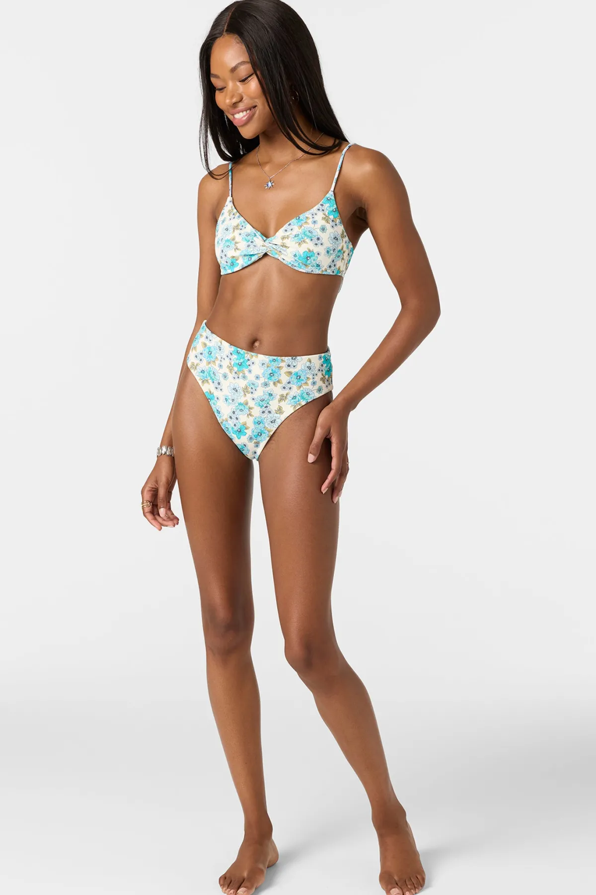 Bikini Bottoms^O'Neill Coastal Floral Maxwell Cheeky Bottoms - | blue mist