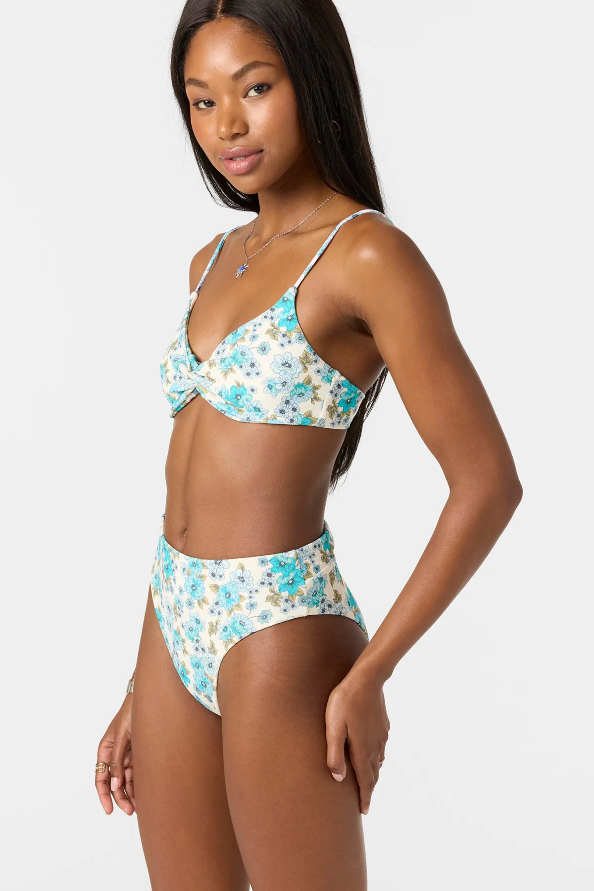 Bikini Bottoms^O'Neill Coastal Floral Maxwell Cheeky Bottoms - | blue mist