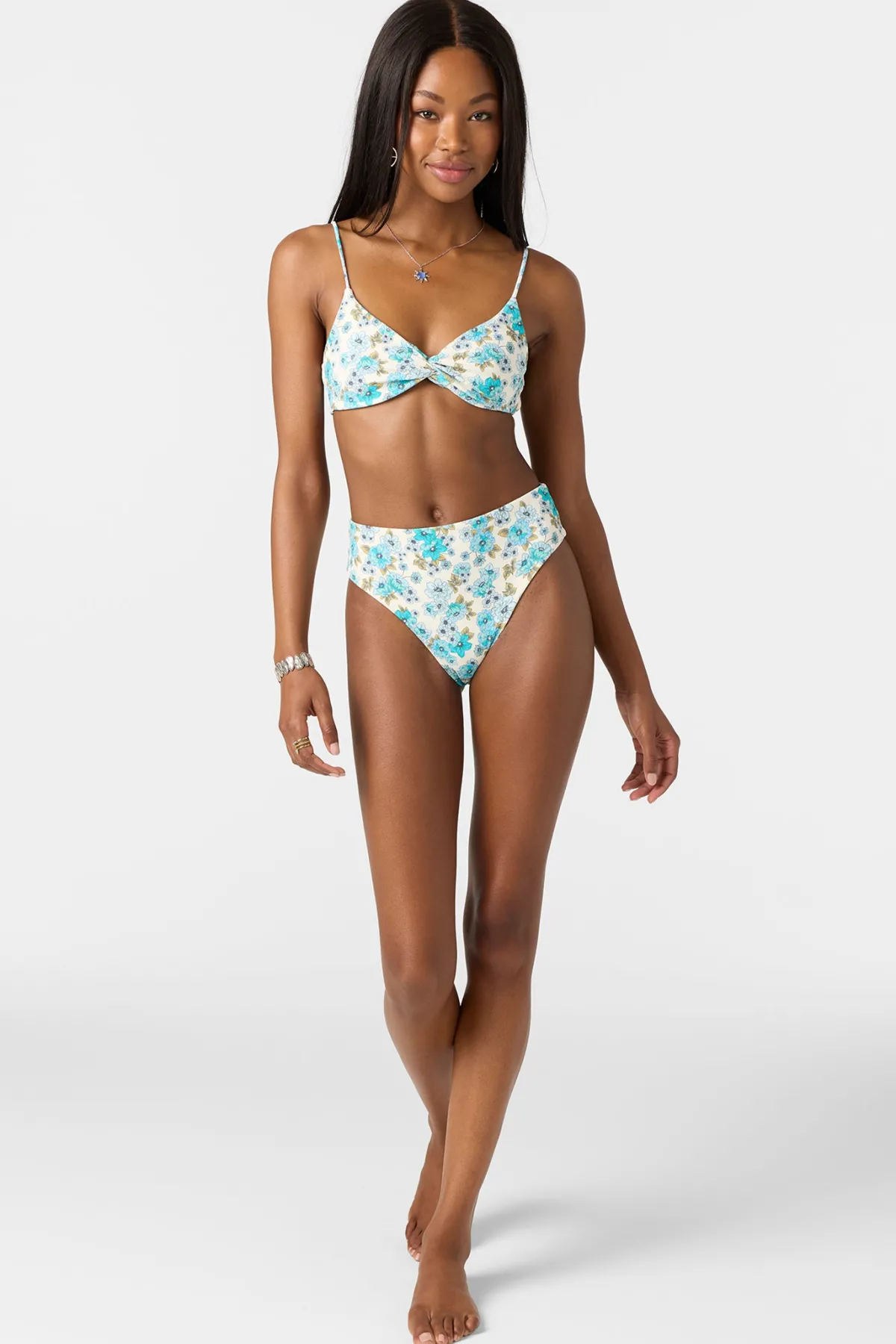 Bikini Bottoms^O'Neill Coastal Floral Maxwell Cheeky Bottoms - | blue mist