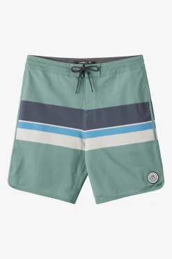 Short Length^O'Neill Cruzer Stripe Scallop 18" Boardshorts - | sage