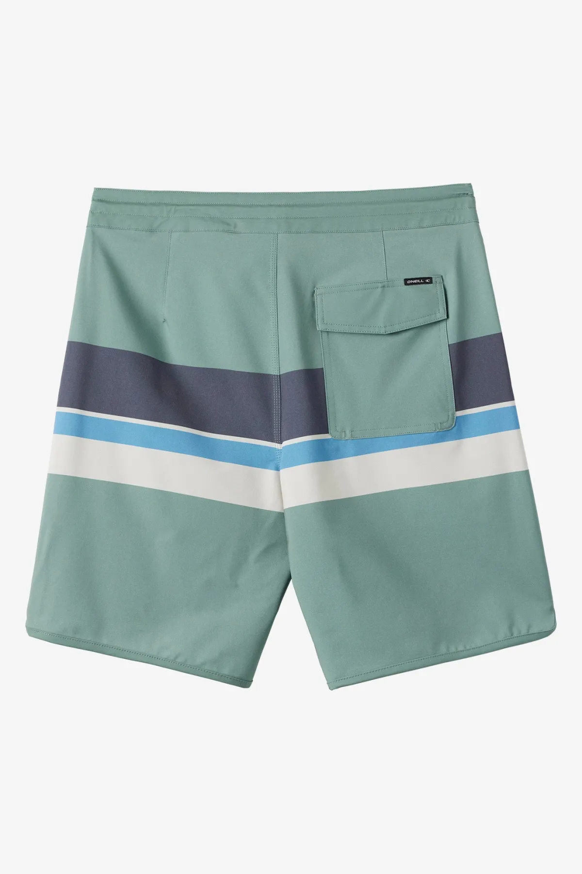 Short Length^O'Neill Cruzer Stripe Scallop 18" Boardshorts - | sage