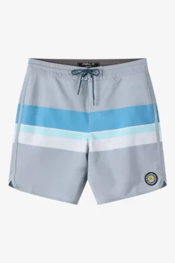 Mid Length^O'Neill Cruzer Stripe Scallop 18" Boardshorts - | lght gry2
