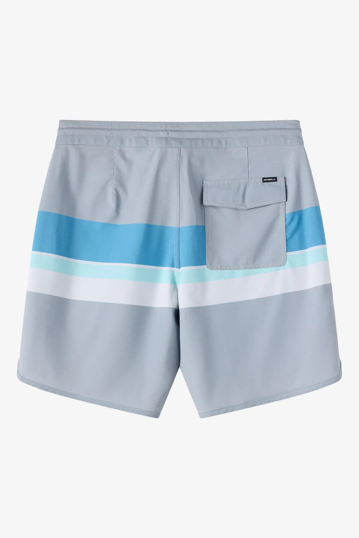 Mid Length^O'Neill Cruzer Stripe Scallop 18" Boardshorts - | lght gry2