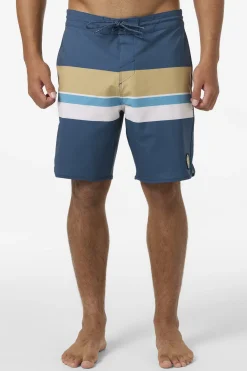 Mid Length^O'Neill Cruzer Stripe Scallop 18" Boardshorts - | midnight navy 2