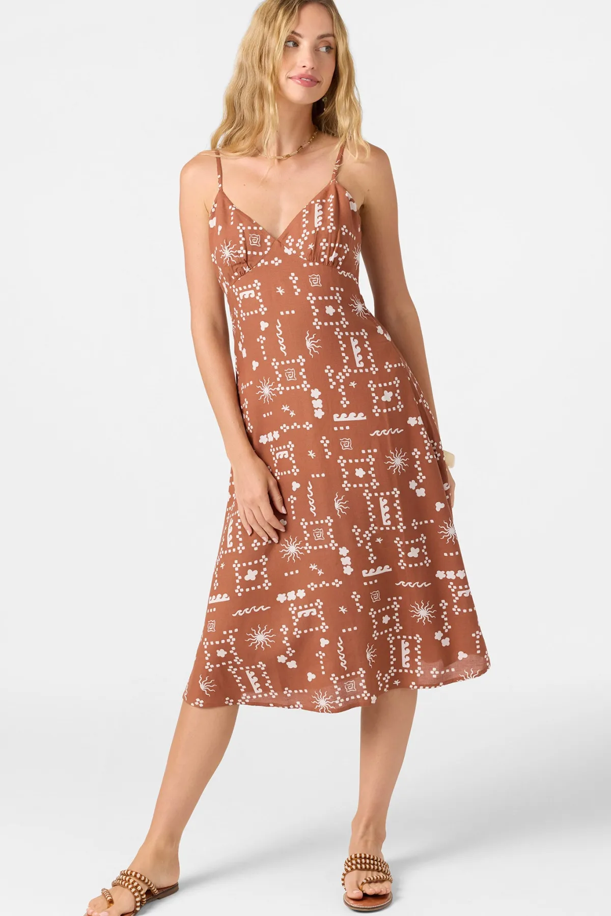 Dresses^O'Neill Darleen Midi Dress - | rustic brown